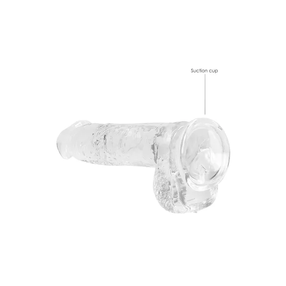 RealRock - prozoren realistični dildo - 15 cm