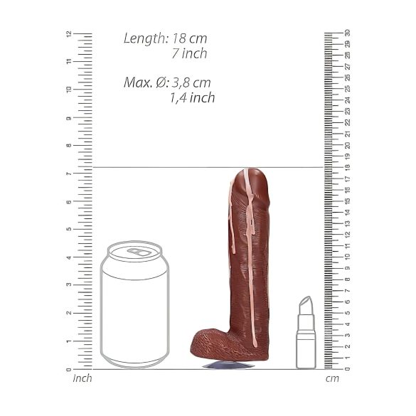Dicky Cum - milo penis z jajci - rjava (250g)