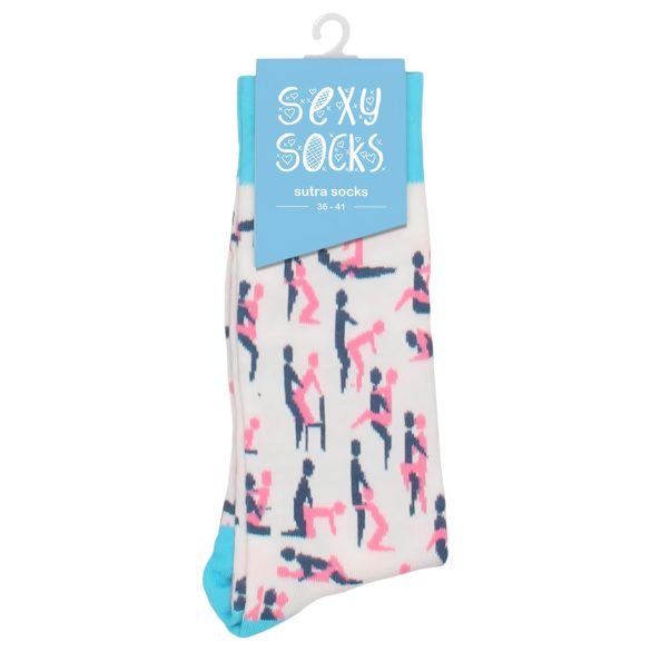 S-Line Sexy Socks - seksi nogavice - bombaž - kama sutra motiv