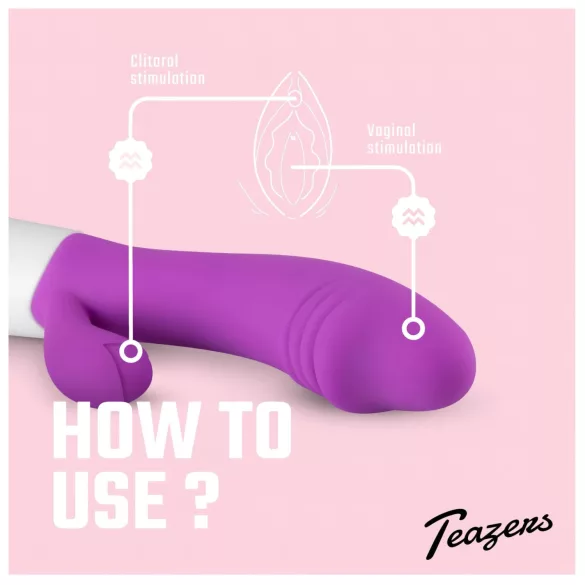 Teazers - vibrator z vzvodom za klitoris (vijoličen)