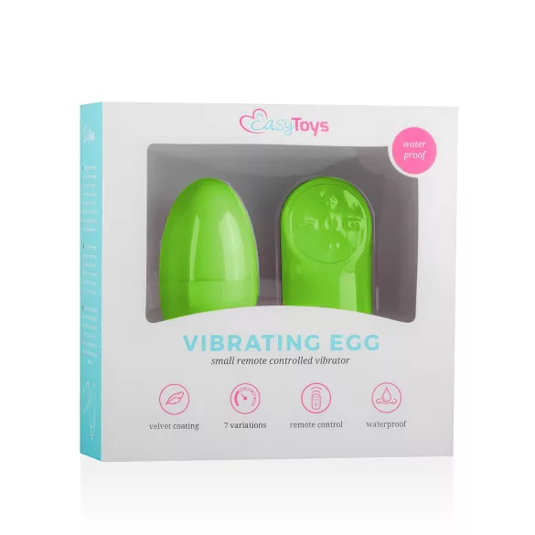 Easytoys - 7-ritmično vibracijsko jajce z daljinskim (zeleno)