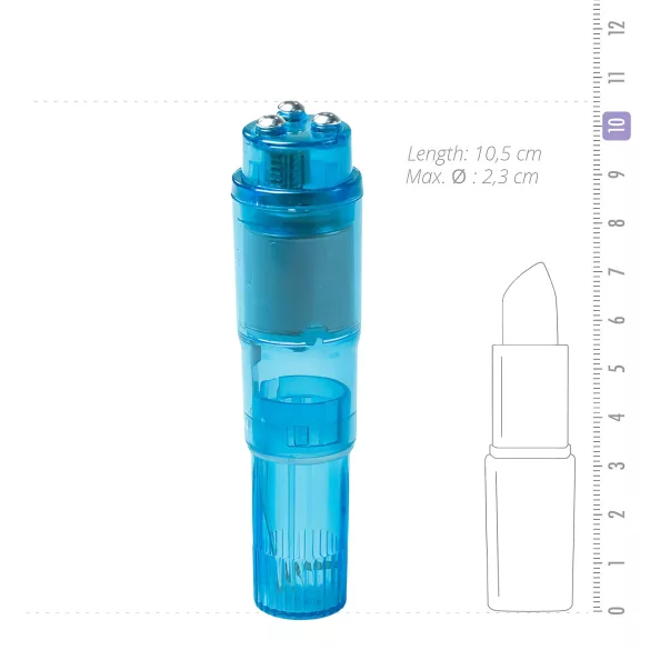Easytoys - mini vibrator set za stimulacijo - 5-delni - modra