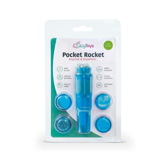 Easytoys Pocket Rocket - komplet vibratorjev - modri (5 kosov)