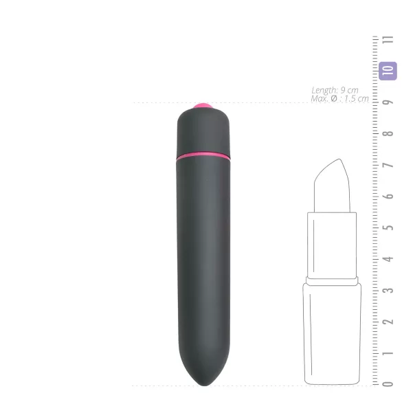 Easytoys - mini vibrator - vodoodporen - črna