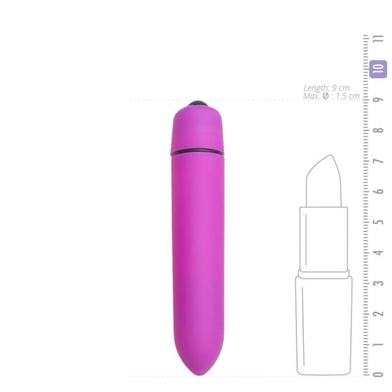 Easytoys Bullet - vodoodporen vibrator s palico (vijolična)