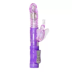   Easytoys Butterfly - vibrator z rotacijo in potiskanjem - vijoličen