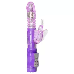   Easytoys Butterfly - vibrator z rotacijo in potiskanjem - vijoličen