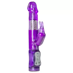   Easytoys Rabbit - vibrator z vrtljivimi perlicami in klitoralnim nastavkom