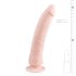 Easytoys - dildo s priseskom - silikon - 21 cm - naravna barva