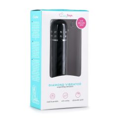 Easytoys Diamond Twirled - zavit vibrator palica (črna)