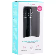   Easytoys - vibrator v obliki palice - diamantni vzorec - črna