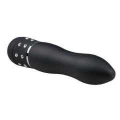 Easytoys Diamond Curved - vibrator z mini palico (črn)