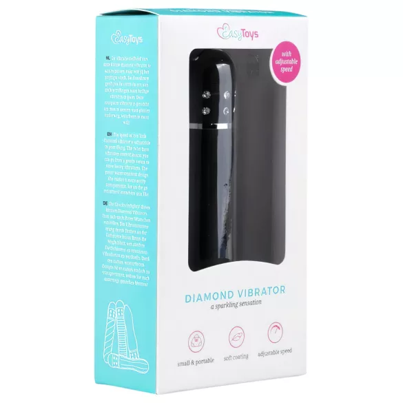 Easytoys - mini vibrator za točko G - ukrivljena oblika - črna