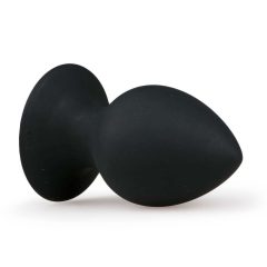   EasyToys Round Butt Plug XL - analni dildo (črn) - ekstra velik