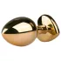 Easytoys - analni čep kovaninski z roza kristalom - zlata barva 3 cm