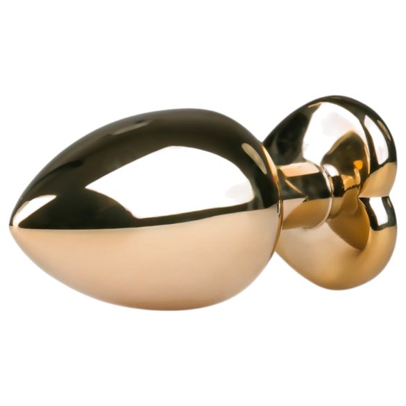 Easytoys - analni čep srčka osnova - kovina zlato roza 3,5 cm