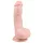 Easytoys - dildo s testisi in priseskom - 15 cm - naravna barva