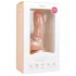 Easytoys - dildo s testisi in priseskom - 15 cm - naravna barva