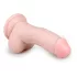 Easytoys - dildo s testisi in priseskom - 15 cm - naravna barva