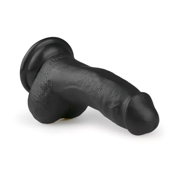 Easytoys - dildo s testisi in priseskom - 15 cm - črna