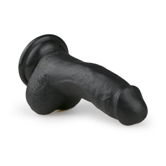 Easytoys - pripenjalni, testisni dildo (15 cm) - črn