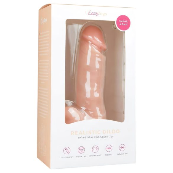 Easytoys - realistični dildo s modom in priseskom - 17,5 cm - naravna barva