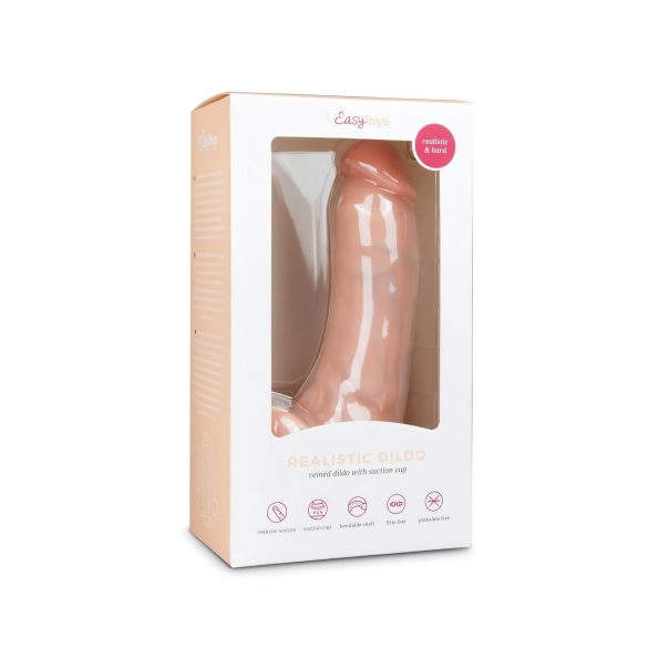 Easytoys - dildo s modom - prisesek - 20 cm - naravna barva