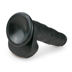   Easytoys - Pripenjalni, testisni veliki dildo (26,5 cm) - črn