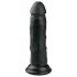 Easytoys - realistični dildo s priseskom - 15,5 cm - črn