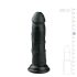 Easytoys - realistični dildo s priseskom - 15,5 cm - črn