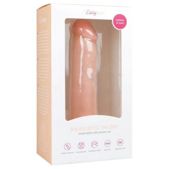 Easytoys - realistični dildo s priseskom - 20,5 cm - kožna barva