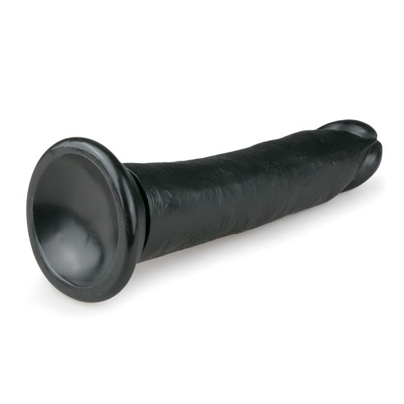 Easytoys - realistični dildo s priseskom - 20,5 cm - črn