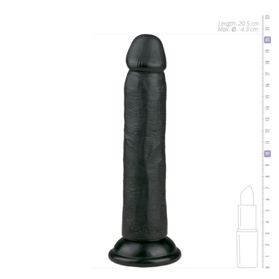 Easytoys - pripenjalni realistični dildo (20,5 cm) - črn