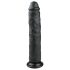 Easytoys - dildo z nastavkom - ekstra velik - črn - 28,5 cm