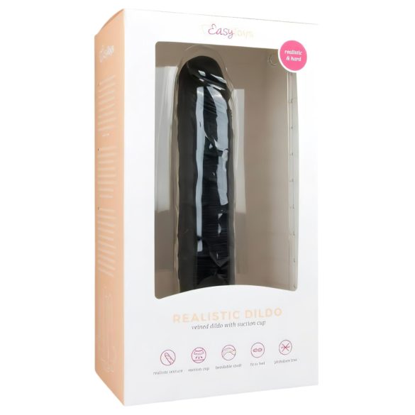 Easytoys - dildo z nastavkom - ekstra velik - črn - 28,5 cm