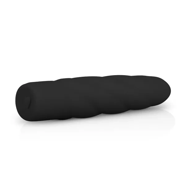 Easytoys - vibracijski dildo - močne vibracije - silikonski črn