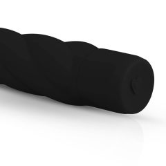   Easytoys Power Vibe - vibrator z zvito silikonsko palico (črn)