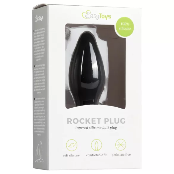 Easytoys - analni čep - majhen - silikon - črn