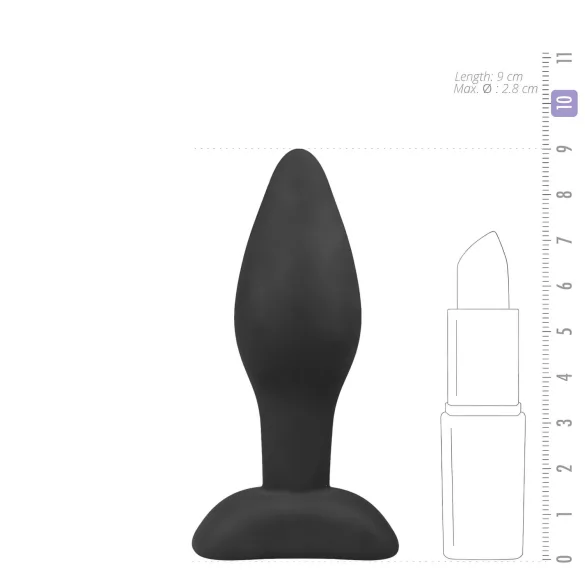 Easytoys - analni čep - majhen - silikon - črn
