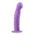 Easytoys - dildo z valovito obliko in priseskom - vijolična