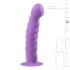 Easytoys - dildo z valovito obliko in priseskom - vijolična