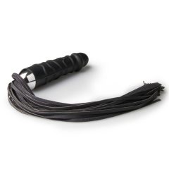 Easytoys Flogger - bič in silikonski dildo v enem (črn)