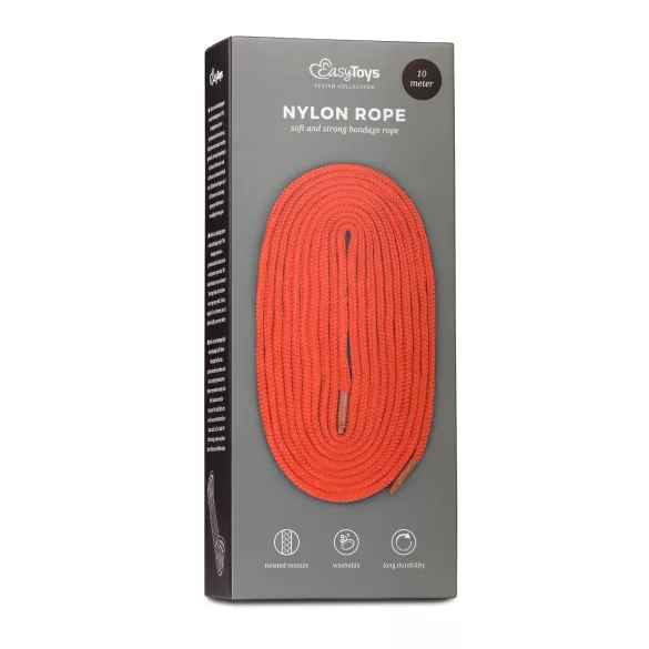 Easytoys Rope - bondage vrv (10 m, rdeča)