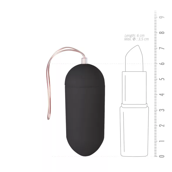 Easytoys - vibracijsko jajce na daljinsko upravljanje - črno