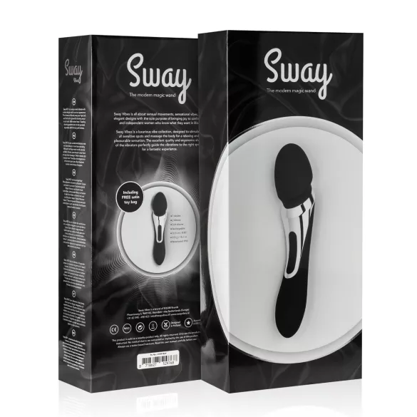 Sway No.1 Wand - vibracijska masažna palica 2v1 - akumulatorska - črna