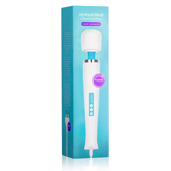 MyMagicWand - vibrator maser za telo - močan - bel/moder
