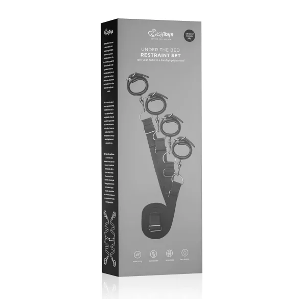 Easytoys - komplet za privezovanje na posteljo - črna