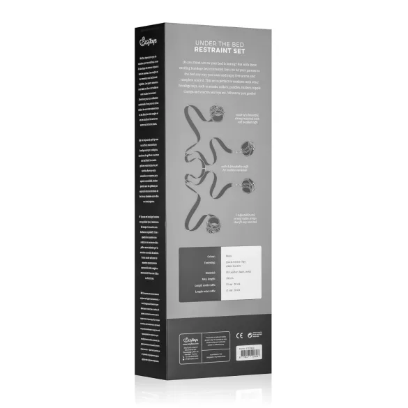 Easytoys - komplet za privezovanje na posteljo - črna