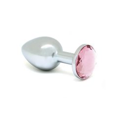 Rimba XS - roza kovinski analni dildo (srebrn)