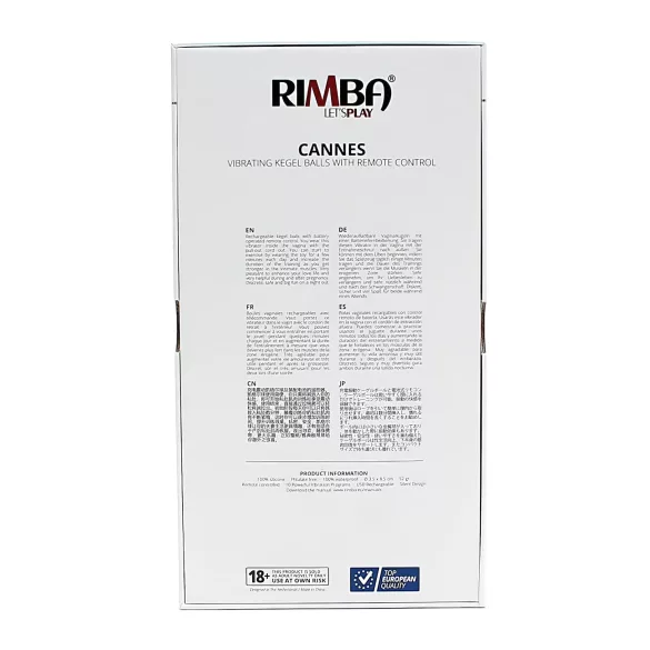 Rimba - vibracijsko jajčko z daljinskim upravljanjem - vijolična - akumulatorsko